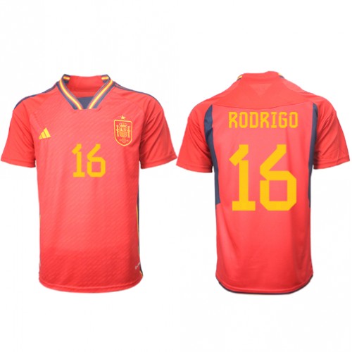 Pánský Fotbalový dres Španělsko Rodri Hernandez #16 MS 2022 Domácí Krátký Rukáv